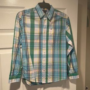 Plaid tommy button up